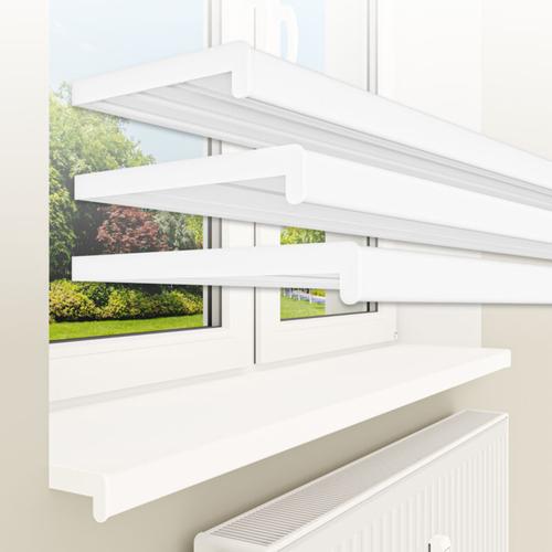 Fensterbank bis 3 Meter Fensterbrett weiß matt glanz Kunststoff pvc innen din en 13501-1: 30cm