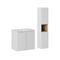 Set di mobili da bagno con lavabo effetto legno bianco 60cm