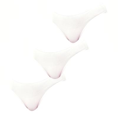 Kisses&love Pack of 3 KL10000 Womens Cotton Panties - White - Size L/XL | Kisses&love Sale | Discount Designer Brands