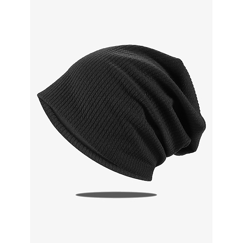 Damen Slouchy Beanie Mütze mit strukturiertem Strickdesign, lässige leichte Mütze für Herbst- und Wintermode Image