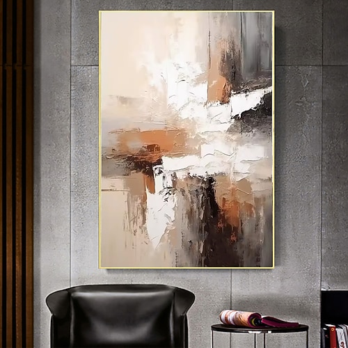 Hang-Ölgemälde Handgemalte Vertikal Abstrakt Modern Ohne Innenrahmen (ohne Rahmen) Image