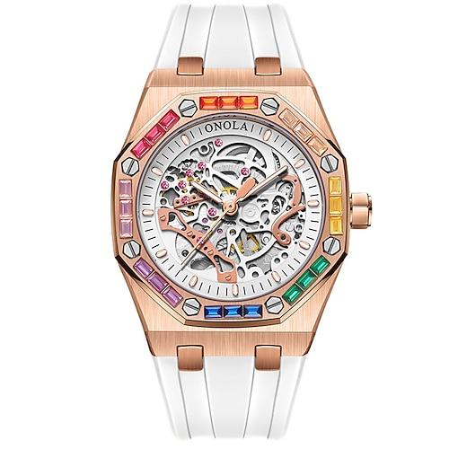 Onola Uhr Top-Marke Luxus Sport Herren Armbanduhr wasserdicht automatische mechanische Uhren