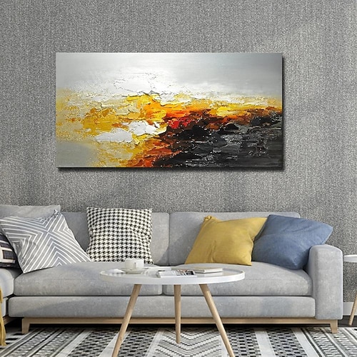 übergroßes handgemaltes weiß-schwarzes Strukturgemälde 3D handgemachtes abstraktes Wandkunstgemälde großes minimalistisches schwarz-weißes Strukturgemälde für Wohnzimmer Schlafzimmer Wanddekoration Image