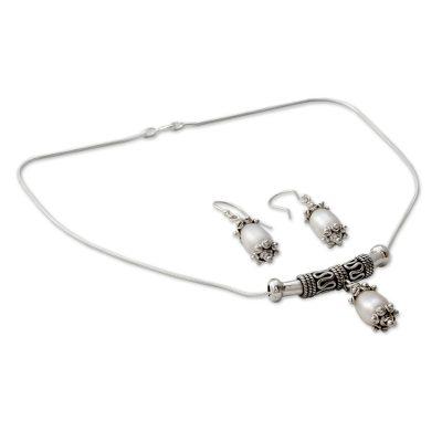 'Mermaid Tears' - Fair Trade Pearl and Sterling Silver Jewelry Set