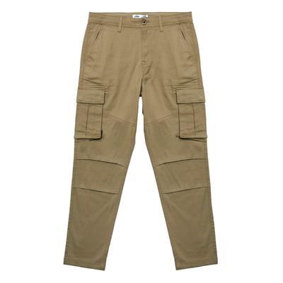 Trousers Ralston Stretch Cotton Twill Multi-Pocket Cargo Trousers In Chinchilla Stone / M - Tokyo Laundry
