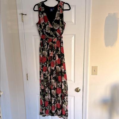 Disney Dresses | Disney Beauty And The Beast Collection: Red Rose Maxi Dress | Color: Pink/Red | Size: L