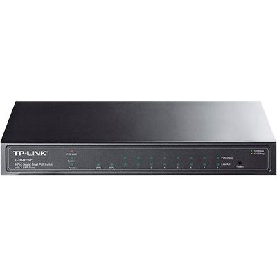 TP-LINK Netzwerk-Switch "Omada TL-SG2210P 8-Port Gigabit PoE L2 Managed Switch 2xSFP", schwarz, B:24,3cm H:7,3cm, Netzwerk-Switches