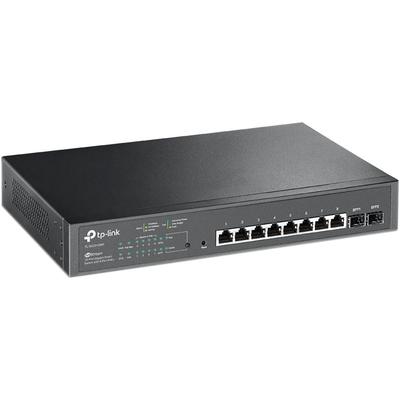 TP-LINK Netzwerk-Switch "Omada TL-SG2210MP 8-Port Gigabit PoE+ L2 Smart Switch 2xSFP", schwarz, B:25,6cm H:8,5cm, Netzwerk-Switches