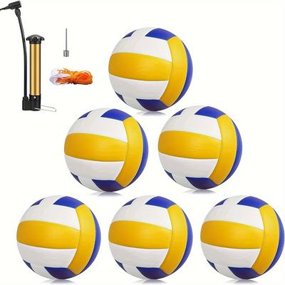 TEMU Volleyball, 6 Official Size 5 Volleyballs- Pu Volleyballs For , , Gym, - Includes