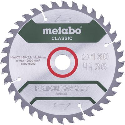 Metabo PRECISION CUT WOOD CLASSIC 628278000 Kreissägeblatt 160 x 20 x 1.4 mm Zähneanzahl: 36 1 St. Image
