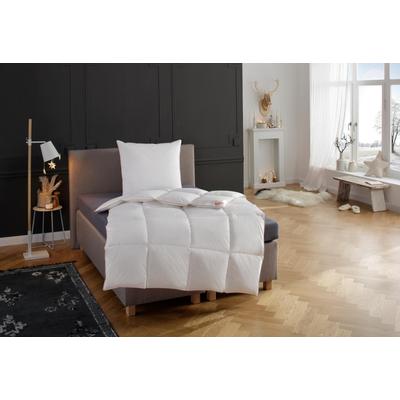 Gänsedaunenbettdecke RIBECO "Kalle", weiß, B:135cm L:200cm, Bezug: 100% Baumwolle. Füllung: 90% Gänsedaunen, 10% Gänsefeder, Bettdecken, pflegeleicht Image