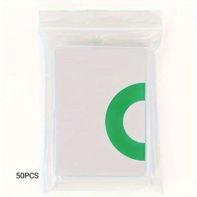 TEMU 50 Pack Of High- Card Sleeves For Photo Storage And Playing Card Protection - Suitable For Albums And Collectibles - Plastic Material Image