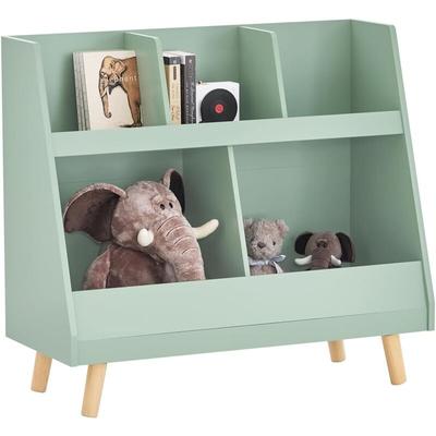 Sobuy - KMB19-GR Kinderregal mit 5 Fächern Bücherregal Aufbewahrungsregal für Kinder Standregal mit Image