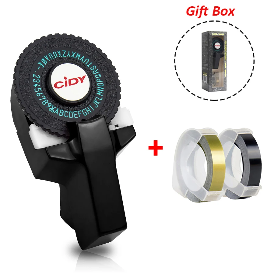 CIDY Mini imprimante Portable bricolage Machine à écrire étiqueteuse pour MOTEX E101 Machine de lettrage pour gaufrage 3D ruban manuel