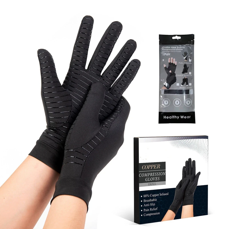 Hommes sport course conduite fibre de cuivre Spandex écran tactile complet/demi doigt gants course sport hiver chaud cyclisme gants