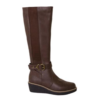 Where's That From - Damen Kniehohe Stiefel "Ayleen" (Braun) Image