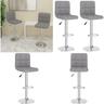 Vidaxl - Tabourets de bar lot de 2 gris clair tissu - tabouret de bar - tabourets de bar - Home &