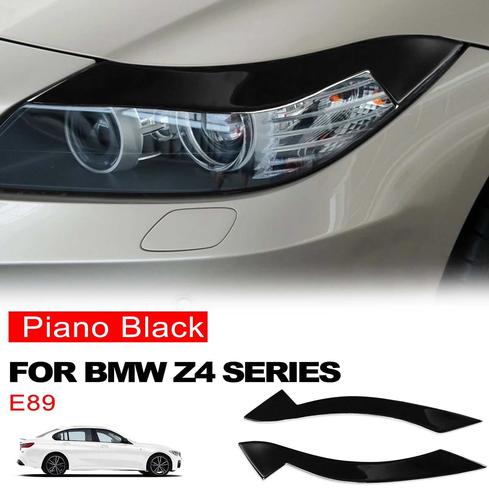 Auto Faro Sopracciglio Palpebra Copertura Trim Decorazione Piano Nero Accattivante Per BMW Z4 E89 2009 2010 2011 2012 2013 2014 2015