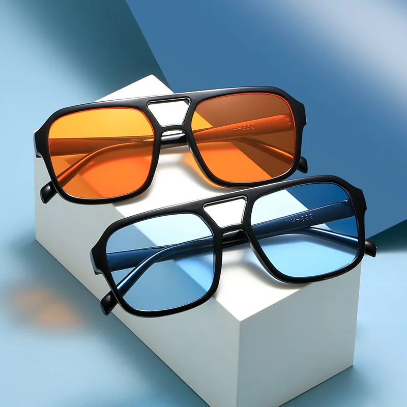Nuovi occhiali da sole rotondi con montatura per Pc donna uomo occhiali da sole quadrati di marca Vintage per occhiali da sole antiriflesso per occhiali da sole femminili con sfumature maschili