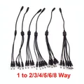 Cavo sdoppiatore di alimentazione CC da 1 a 2/3/4/5/6/8 vie per connettore adattatore telecamera CCTV Cavo di alimentazione da femmina a maschio 2,1 * 5,5 mm