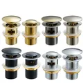 1PC scolapiatti per lavabo da bagno oro argento ottone nero resistente alla corrosione pulsante Pop-Up facile da pulire scarico rotondo