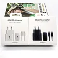 Caricabatterie Super veloce SAMSUNG 45W per Galaxy S24 Z Flip Fold 6 5 4 3 2 S24 S23 S22 Note20 Ultra Plus A55 5A cavo da USB C a USB C PD