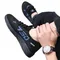 Scarpe sportive casual da uomo, scarpe sportive leggere, scarpe da corsa nere in rete traspirante