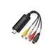 Scheda di acquisizione video USB Easy Cap VHS VCR Mini DV Hi8 Convertitore da DVD a digitale RCA/S-video a USB 2.0 Acquisizione registrazione audio video