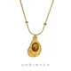 Collana con ciondolo goccia d'acqua in pietra occhio di tigre naturale di moda Collana girocollo in acciaio inossidabile da donna Gioielli impermeabili placcati PVD 18K