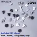 20 pz Solido 2.5 3 3.5 4mm Gomma di Silicone Snap-on Tappo Antipolvere Tappi di Tenuta Tappo Nero/Bianco/Trasparente/Grigio
