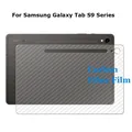 Per Samsung Galaxy Tab S10 S9 FE Plus Ultra Protezione schermo adesivo con pellicola posteriore in fibra di carbonio trasparente 3D