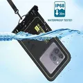 Airbag galleggiante IP68 impermeabile nuoto borsa sportiva custodia per telefono Touch Screen e cinturino per iPhone Samsung 6.8 "cellulare