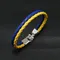 Bracciale con bandiera Ucraina intrecciata multistrato Accessori per feste alla per uomini donne