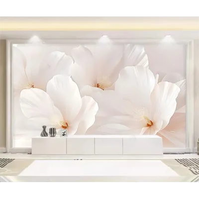 Benutzerdefinierte rosa Blume Foto Wandbild Licht Luxus dreidimensionale Relief Blume TV Sofa Image