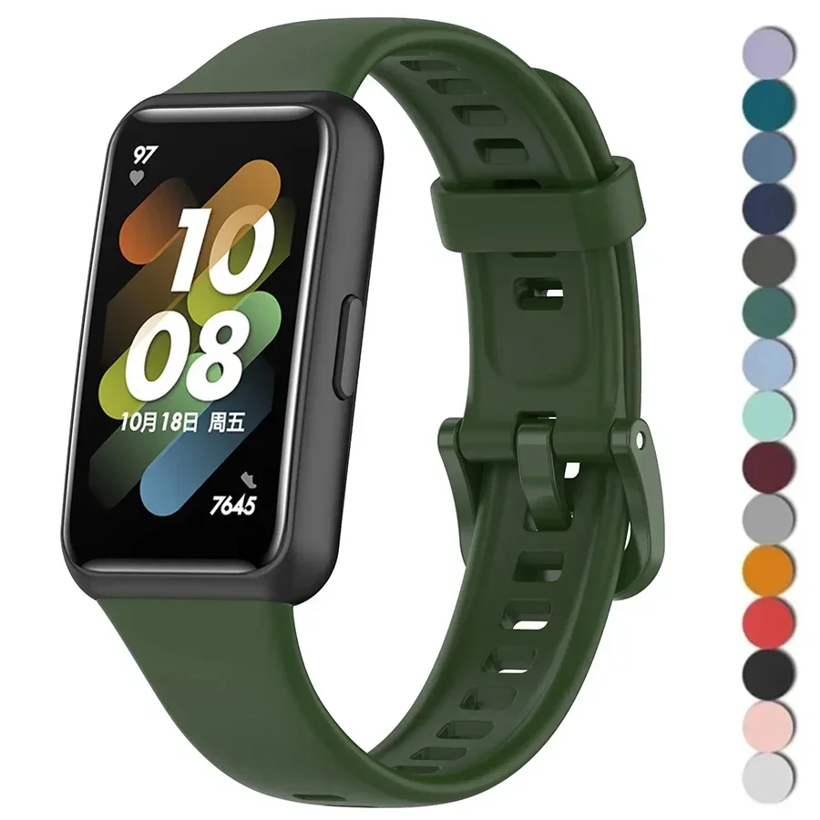 Silikon armband für Huawei Band 7 Zubehör Smart Watch band Ersatz schlaufe Armband Correa Armband für Huawei Band 7 Image
