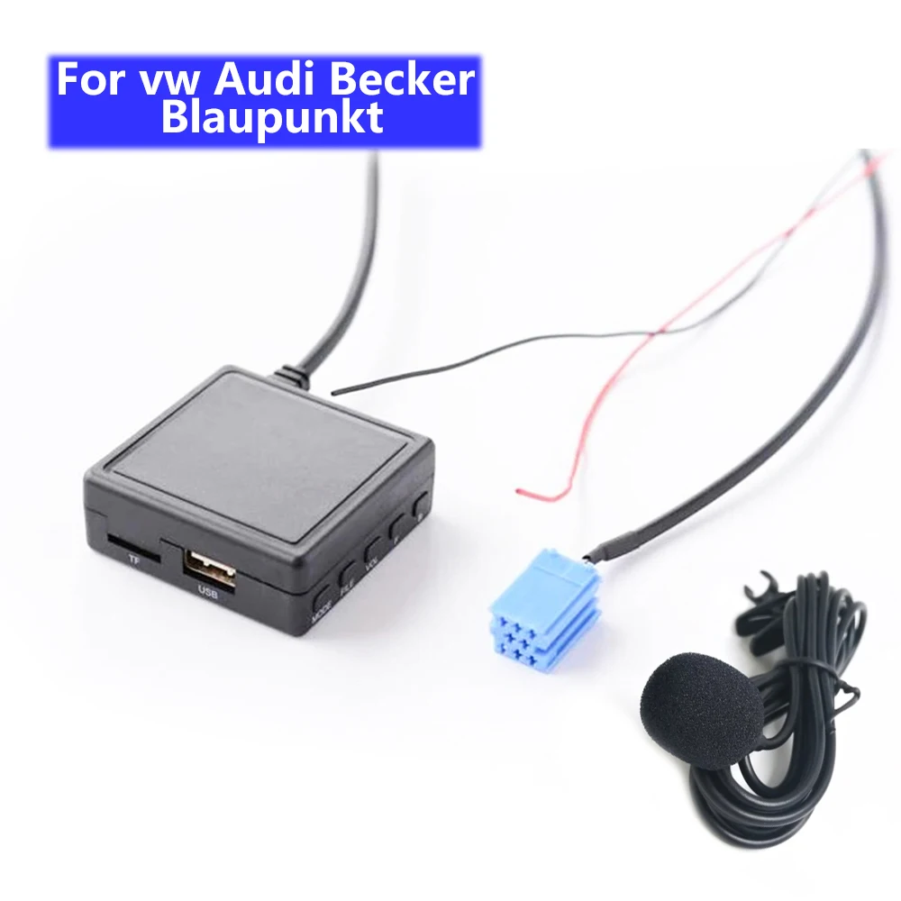 Bluetooth Aux Empfänger Kabel mit USB, Mikrofon Freis prec heinrich tung Adapter für Audi Chorus Konzert für Blaupunkt für vw delta beta für becker Image