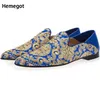 Herren stickerei Slipper Slipper flache runde Zehen Herren schuhe Freizeit schuhe Herren plus Größe 38-48 flache Schuhe Mode Design Herren schuhe