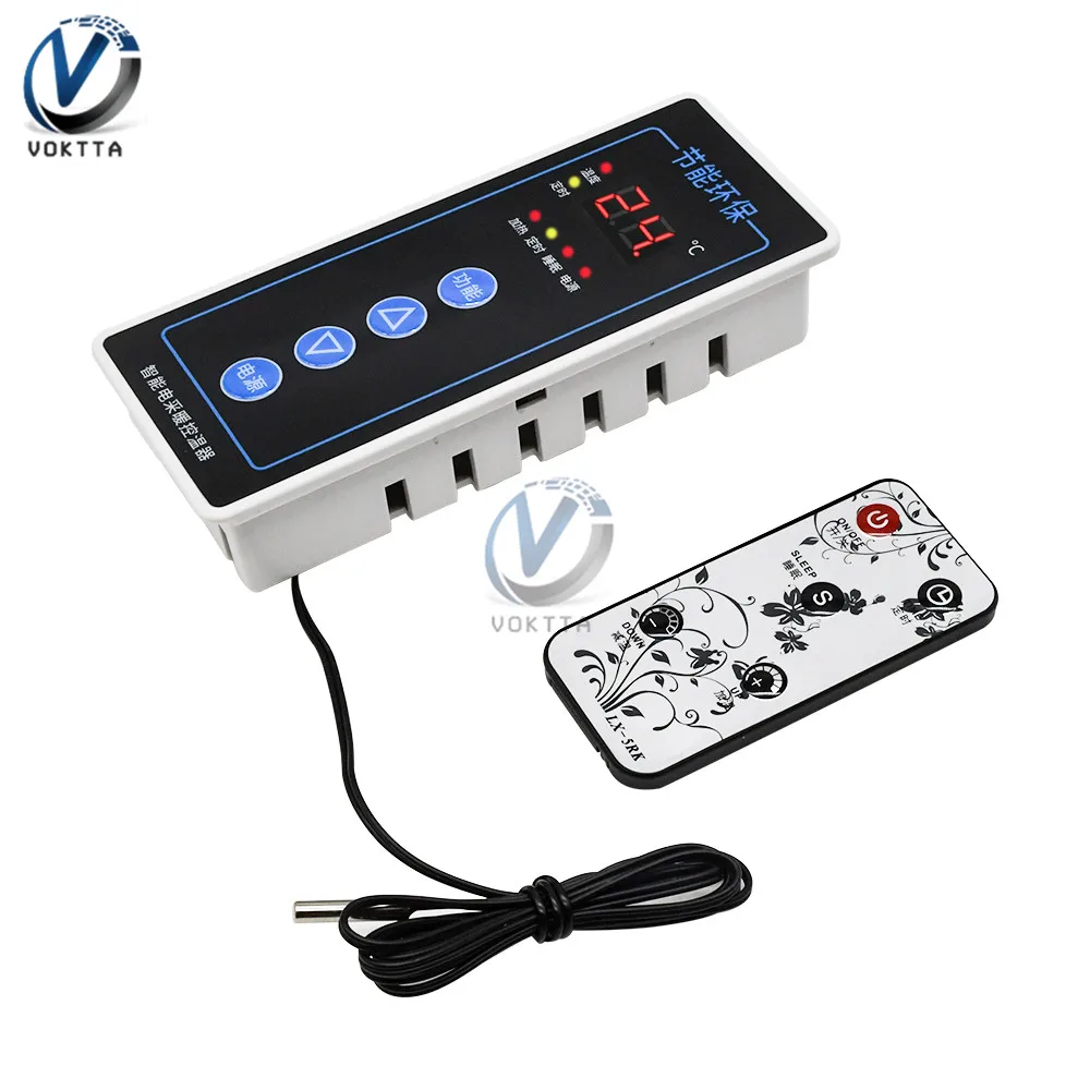 AC110V-220V 2500W Intelligente Elektrische Wärme Thermostat Temperatur Controller mit Infrarot Fernbedienung für Elektrische Heizkörper