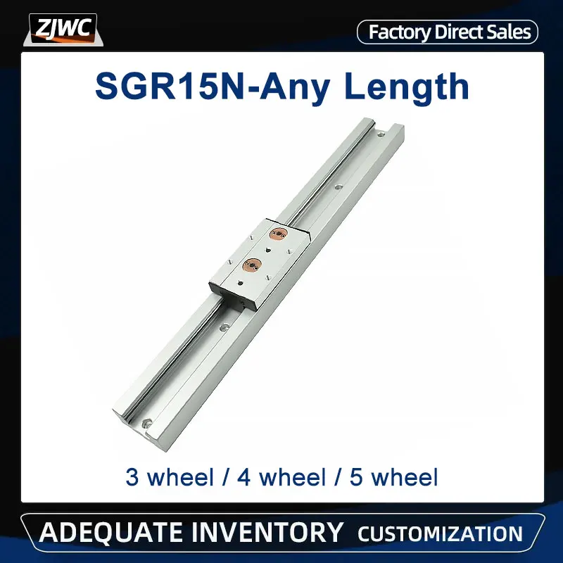 1pc Silber Integrierte Dual-achse Linear Guide SGR15 46mm Guide 100mm Bis 1150mm + 1pc Slider Blöcke Für CNC Teile Holzbearbeitung Image