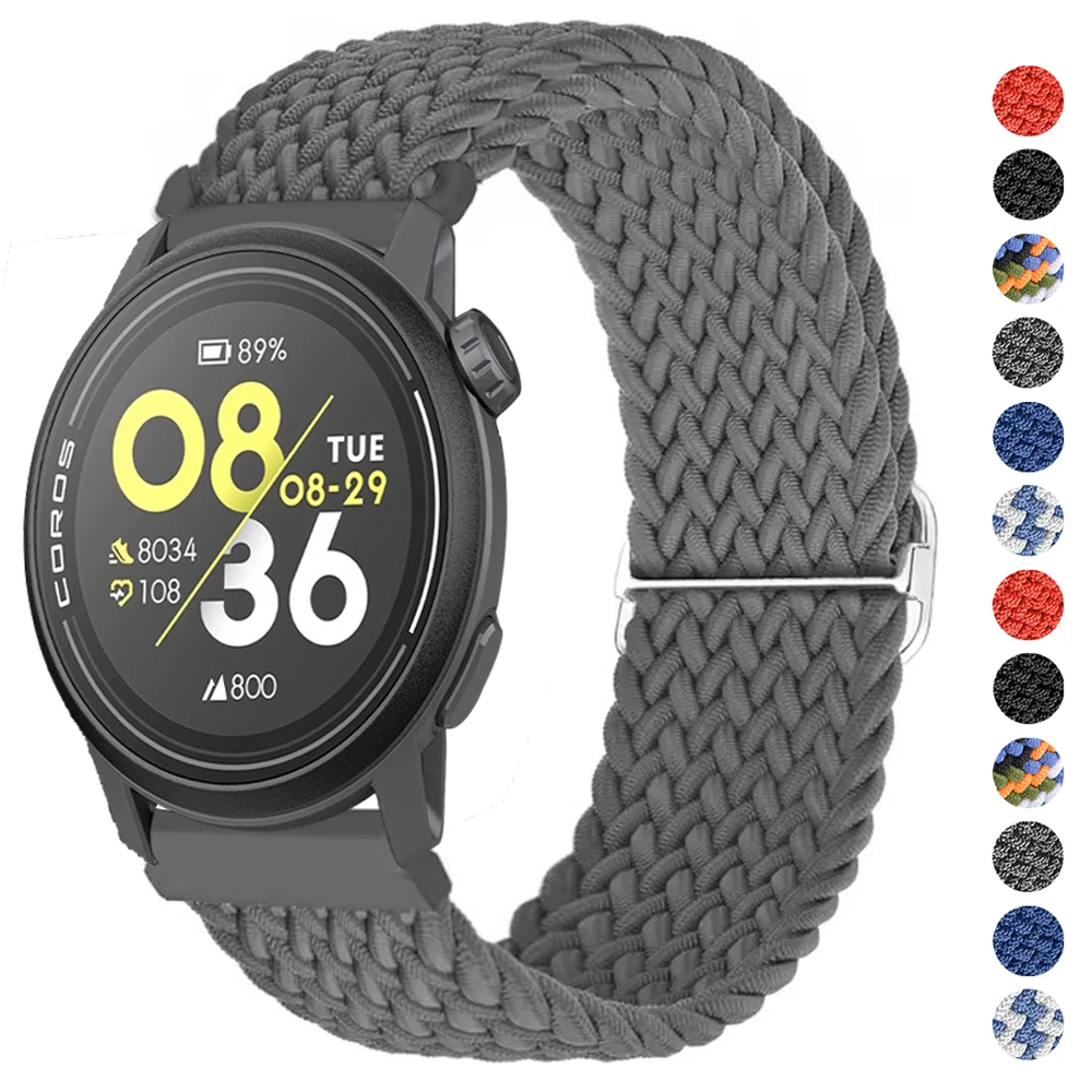 Ersatzband 22/20 mm Uhrenarmband für COROS PACE 3 2/APEX Pro Nylon Sportarmband für Coros APEX 2 Pro APEX 46 42 mm Armband Image