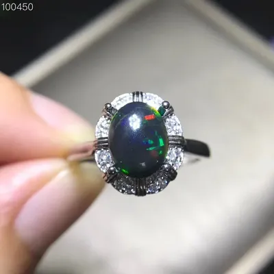 Neue produkte, natürliche schwarz Opal ring, 925 silber inlay, heißer verkauf. Aus Australien Schöne