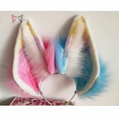 MMGG Neue Farbe Wolf Wölfe Fuchs Ohren Hairhoop Kopfbedeckung Große Größe Lolita Cosplay Kostüm Zubehör Handgemachte Arbeit Image