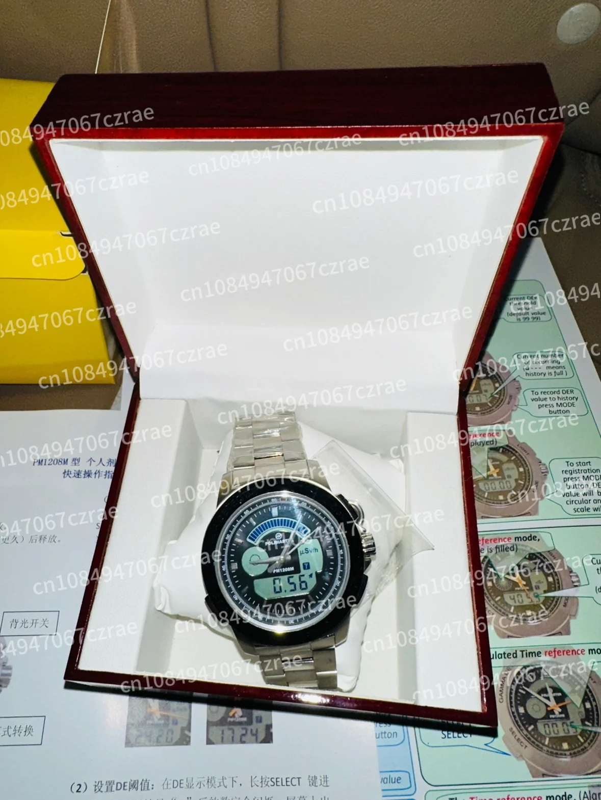 Pm1208m Armbanduhr Typ persönliches Strahlungs mittel Messgerät Polimaster Erkennung und Berichter statt ung j Instrument Image