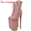 2022 neue nackte High Boot Frau Strip Pole Dance Frauen Schuhe Super High Heel 26cm Mode Plattform
