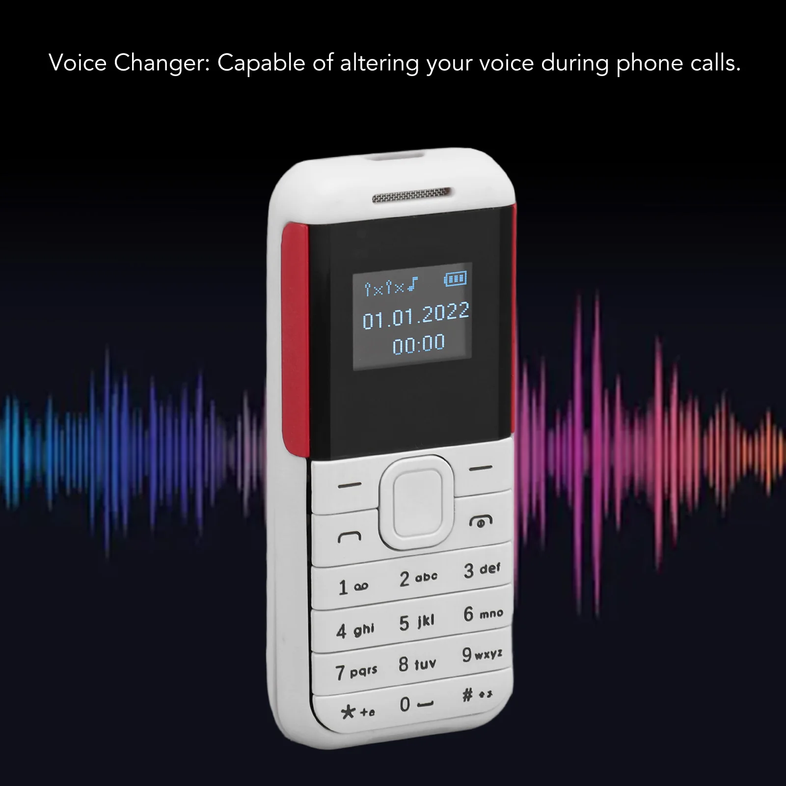 Kleines Mobiltelefon, Bluetooth-Sound-Player, 0,66-Zoll-Bildschirm, langer Standby-Mini-2G-Telefon, multifunktional, für Reisen für Kinder Image