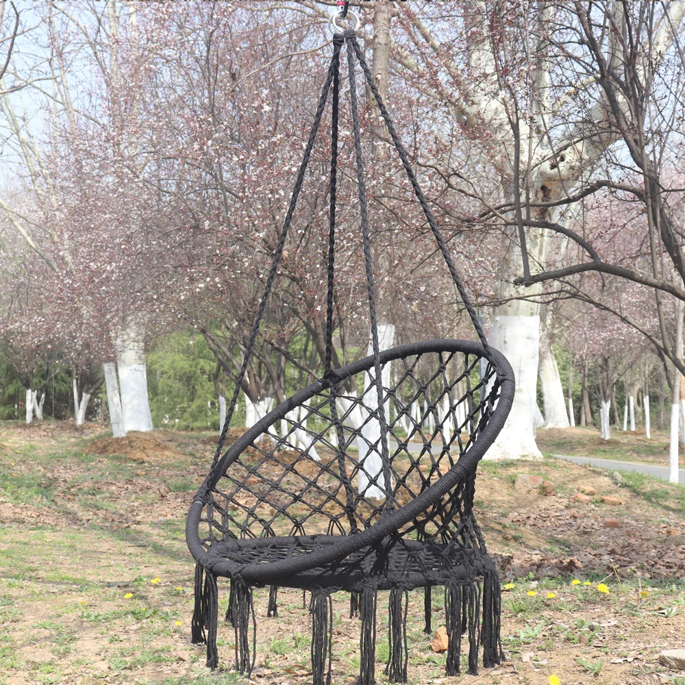 Nordic Stil Runde Hängematte Outdoor Indoor Schlafsaal Schlafzimmer Hängen Stuhl Für Kinder Erwachsene Schwingen Sicherheit Hängematte Muticolor