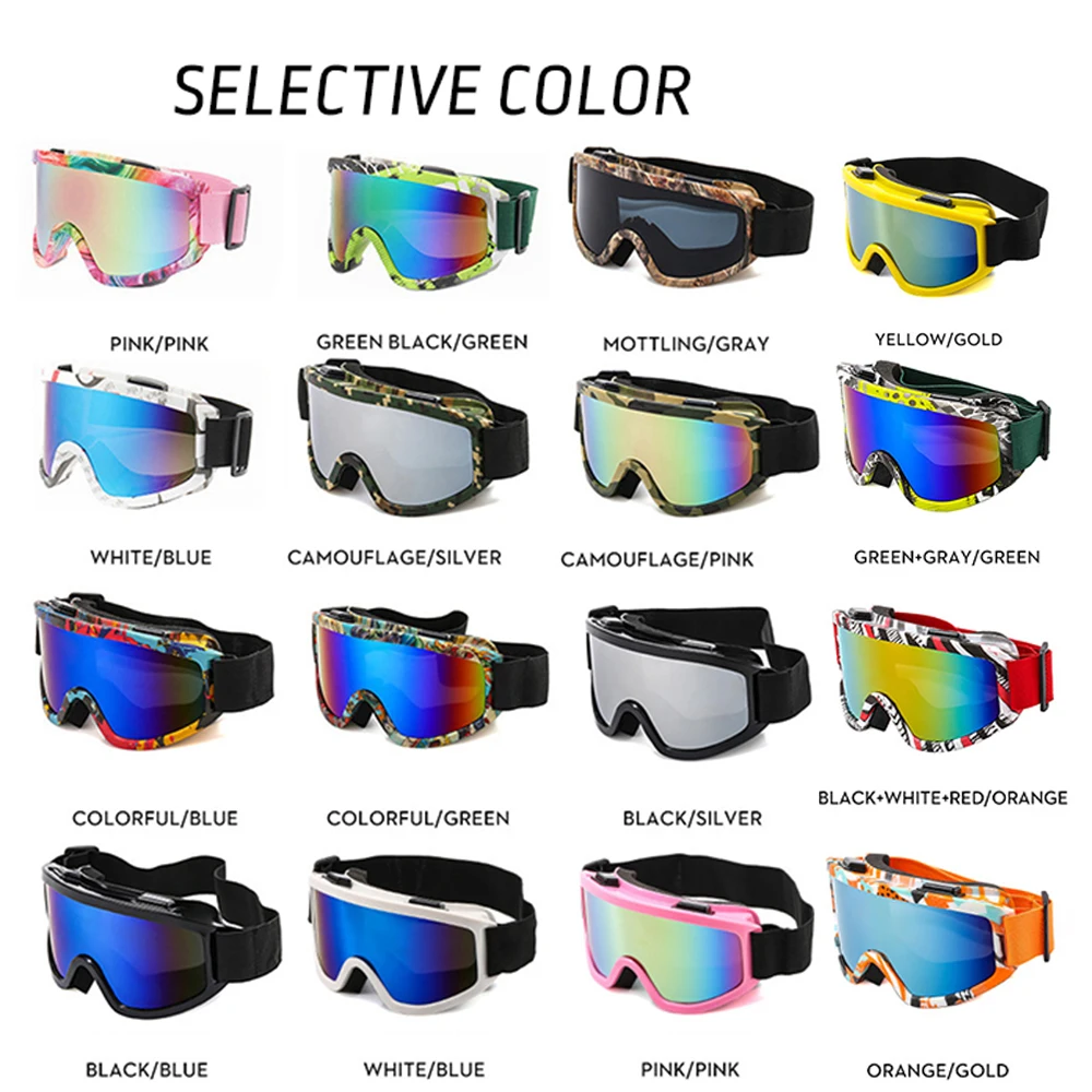 Skibrille, winddicht, kollisionssicher, blendfreie Linse, Outdoor-Sport, Schnee, Snowboard, zum Snowboarden, Skifahren, Winter, Antibeschlag Image