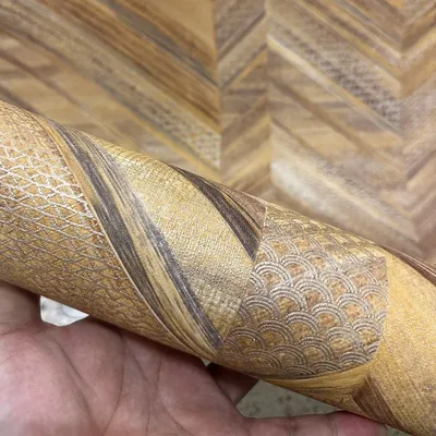 3D Holz Effekt Luxus Metallic Textur Retro Tapete für Wohnzimmer TV Wand Hintergrund Wohnkultur Image