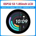 ESP32 S3 Display LCD rotondo da 1,85 pollici WIFI/BT 360 × 360 QMI8658 Sensore giroscopico MIC Micro SD MP3 Altoparlante Batteria audio LVGL HMI Arduino
