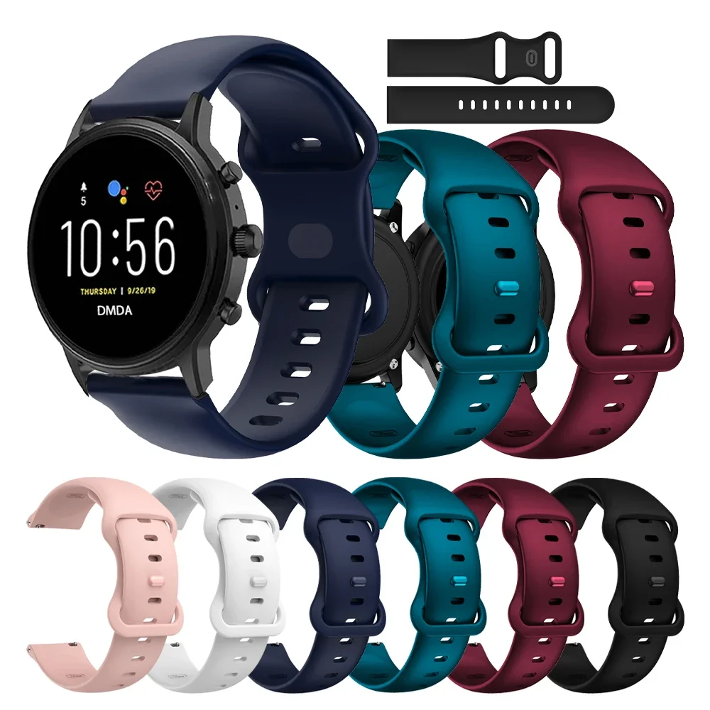 Silikon Armband Gürtel für fossile Gen 6 5 5e 44mm Gen 5 lte 45mm Band für Huawei Uhr GT 3 2 42mm 20 22mm Sport Armband Armband Image